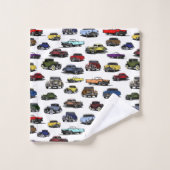 Motif aléatoire des voitures d'époque (Gant de toilette)