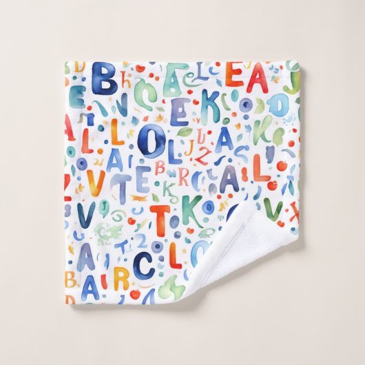 Motif alphabet (Gant de toilette)