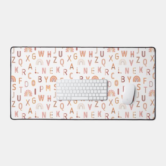 Motif Alphabet arc-en-ciel amusant (Clavier et souris)