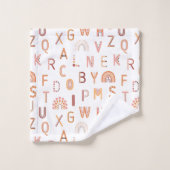 Motif Alphabet arc-en-ciel amusant (Gant de toilette)