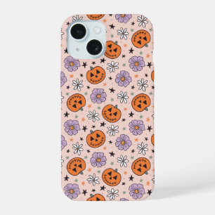 Motif amusant de citrouilles et de fleurs pour Hal