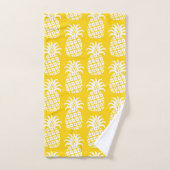 Motif ananas jaune et blanc (Serviette à main)