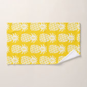 Motif ananas jaune et blanc (Serviette à main)