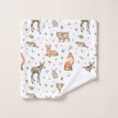 Motif animal de bois mou (Gant de toilette)