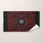 Motif animal de léopard de mer rouge foncé (Serviette à main)