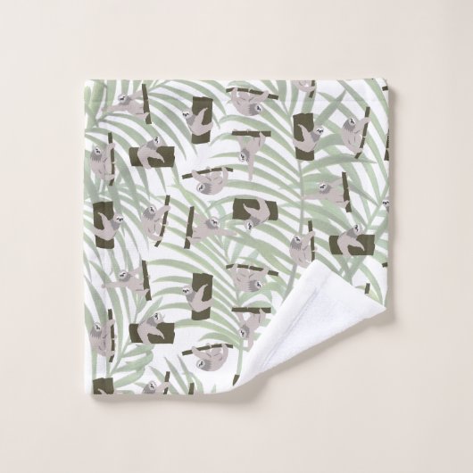Motif animal mignon Sloth en forêt sauvage (Gant de toilette)