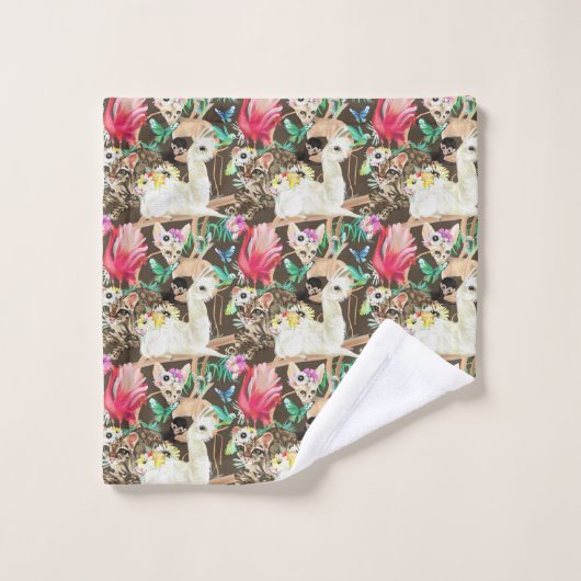 Motif animal tropical (Gant de toilette)