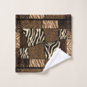Motif animalier africain patchwork • Audacieux et  (Gant de toilette)