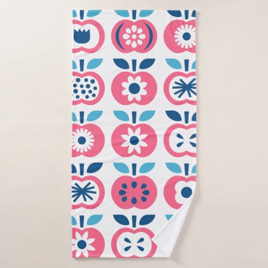 Motif Apple sans soudure. Ensemble d'applications  (Serviette de bain)