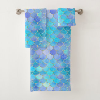 Motif Aqua Pearlescent & Gold Mermaid