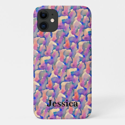 Motif aquarelle Coque personnalisé iPhone 11 (Dos)