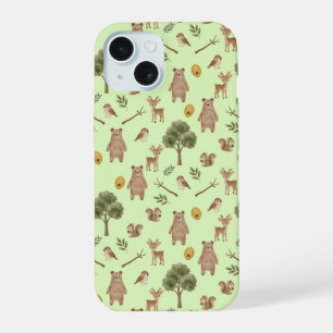 Motif aquarelle d'amis fantaisistes de la forêt