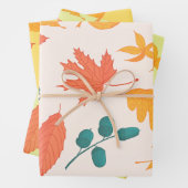 Motif aquarelle de feuilles d'automne tombant  (En situation)