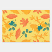 Motif aquarelle de feuilles tombant en automne  (Devant 3)