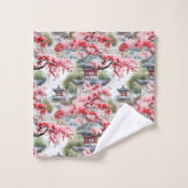 Motif aquarelle de pagode chinoise (Gant de toilette)
