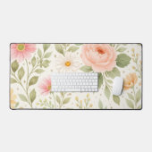 Motif aquarelle florale douce (Clavier et souris)
