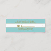 Motif arabe - Étiquette de prix, Carte de visite (Dos)