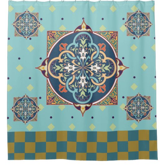 Motif arabe - Rideau de douche (Devant)