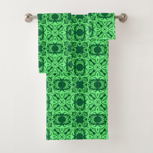 Motif arabesque orné - Vert émeraude (En situation)