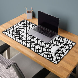 Motif arabesque symétrique noir et blanc gras