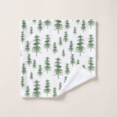 Motif Arbre de pins aquarelle (Gant de toilette)
