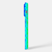 Motif arc-en-ciel bleu vert abstrait 3D (Côté gauche)