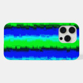 Motif arc-en-ciel bleu vert abstrait 3D (Verso Horizontal)