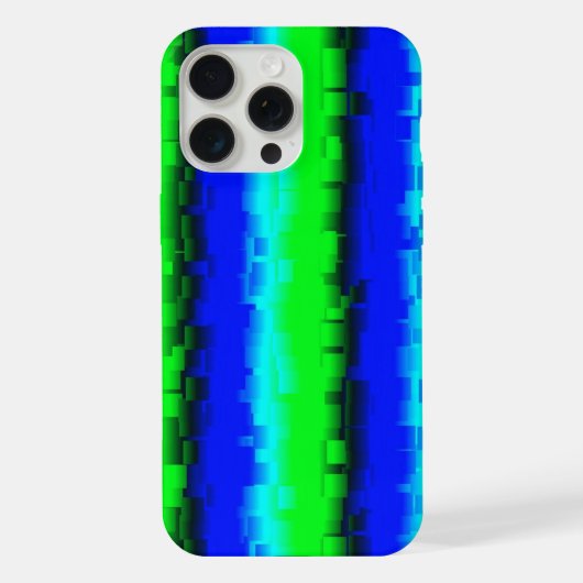 Motif arc-en-ciel bleu vert abstrait 3D (Verso)