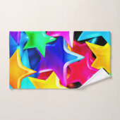 Motif arc-en-ciel étoilé 3D (Serviette à main)
