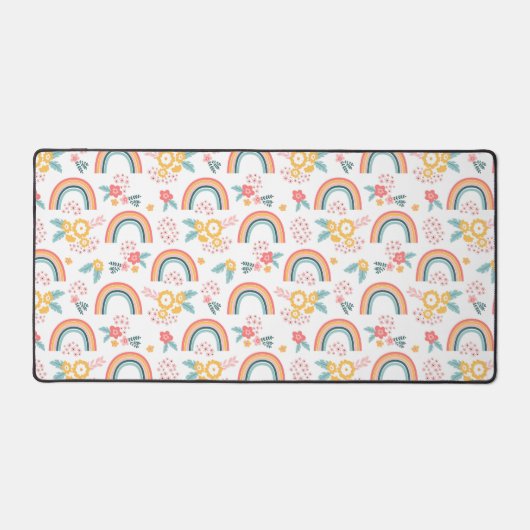 Motif arc-en-ciel fleuri coloré (Recto)