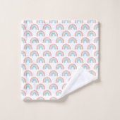Motif arc-en-ciel Pastel (Gant de toilette)