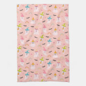 Motif arc-en-ciel rose Halloween Serviette de cuis (Vertical)