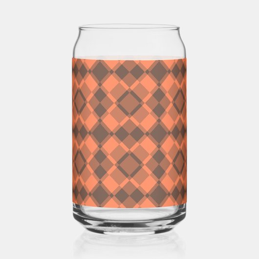 Motif Argyle à carreaux marron corail (Recto)