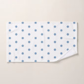 Motif Arrière - plan blanc Pois bleu douillet (Serviette à main)