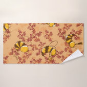 Motif arrière - plan d'abeilles mignonnes (Serviette de bain)