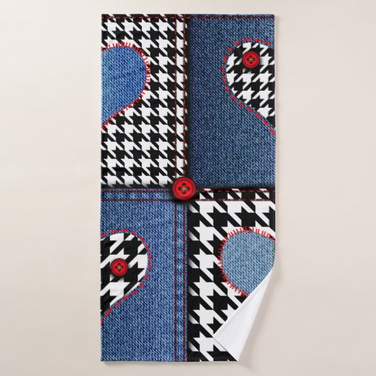 Motif arrière - plan sans couture. Patchwork de de (Serviette de bain)