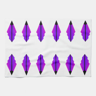 Motif Art Déco 3b en Torchon de thé violet