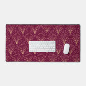 Motif Art Déco avec éventails géométriques dorés (Clavier et souris)