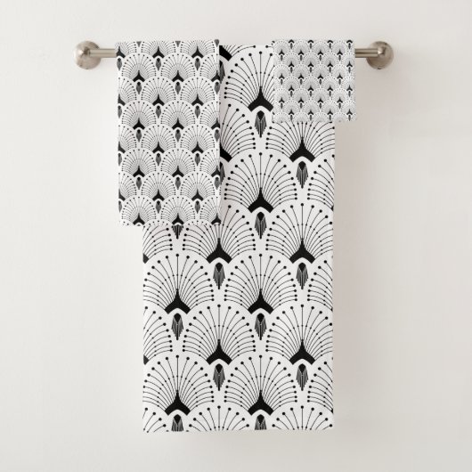 Motif art déco blanc et noir (En situation)