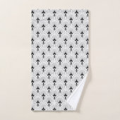 Motif art déco blanc et noir (Serviette à main)