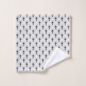 Motif art déco blanc et noir (Gant de toilette)