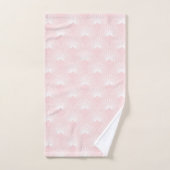 Motif art déco blanc et rose pastel (Serviette à main)