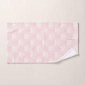 Motif art déco blanc et rose pastel (Serviette à main)