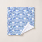 Motif Art déco bleu et blanc en poudre (Gant de toilette)