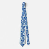 motif art déco en cravate bleu clair&bleu foncé (Devant)
