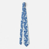 motif art déco en cravate bleu clair&bleu foncé (Dos)