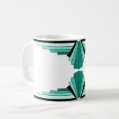 Motif Art déco en Mug café vert (Devant gauche)