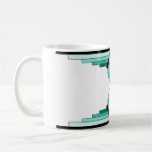 Motif Art déco en Mug café vert (Gauche)