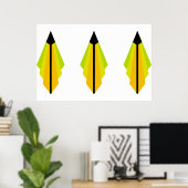 Motif Art déco en Poster Jaune et Lime (Bureau à domicile)