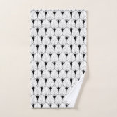 Motif Art déco noir et blanc n° 2 (Serviette à main)